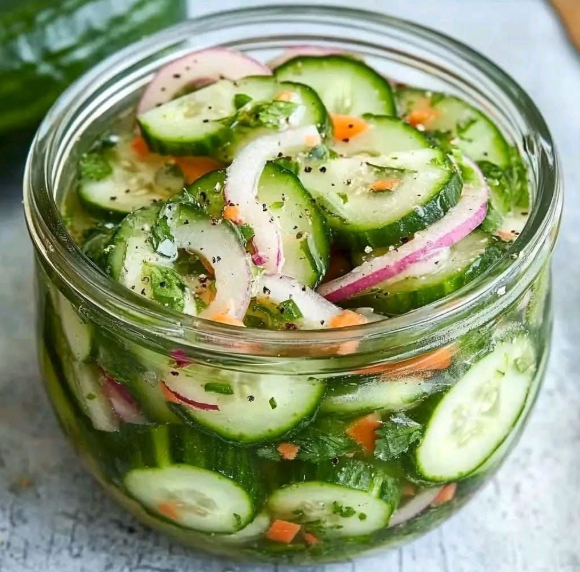 Fresh Pickled Cucumber Salad