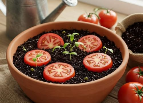 How To Grow An Unlimited Amount Of Tomatoes Using JUST 4 SLICES And Some Dirt!