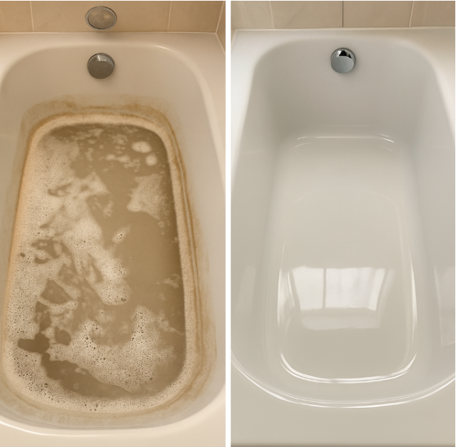 A Clean Bathtub in 5 Minutes Without Using Bleach