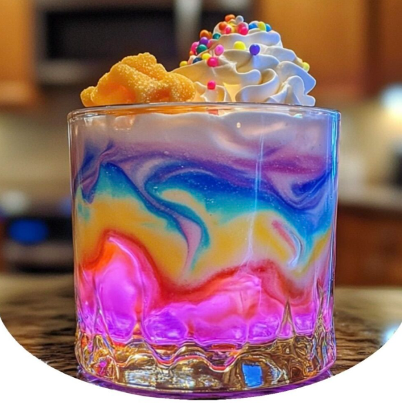 Vanilla Rainbow Cocktail