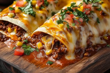 Cheesy Beef Enchiladas