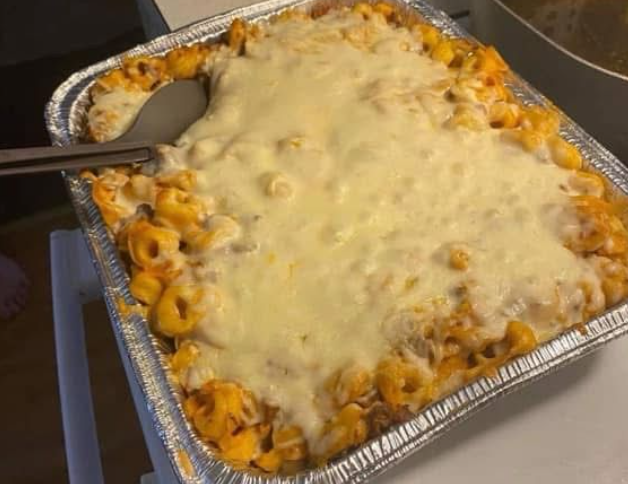 Cheesy Tortellini Casserole with Meat and Sauces
