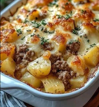 Easy Hamburger Potato Casserole