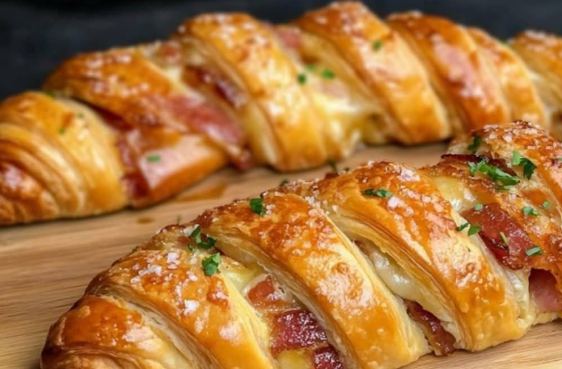 Cheesy Bacon Puff Pastry Squares