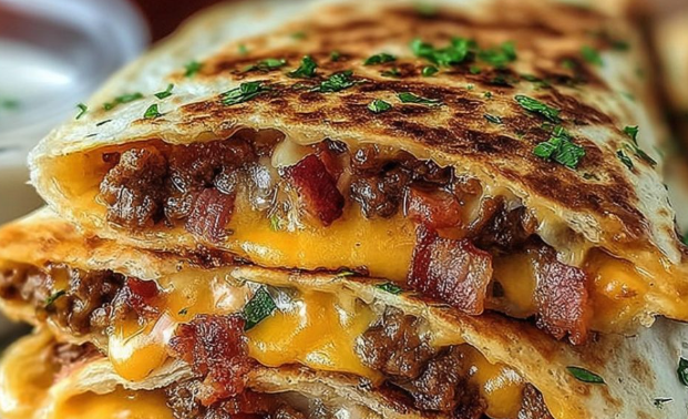 Bacon Cheeseburger Quesadillas