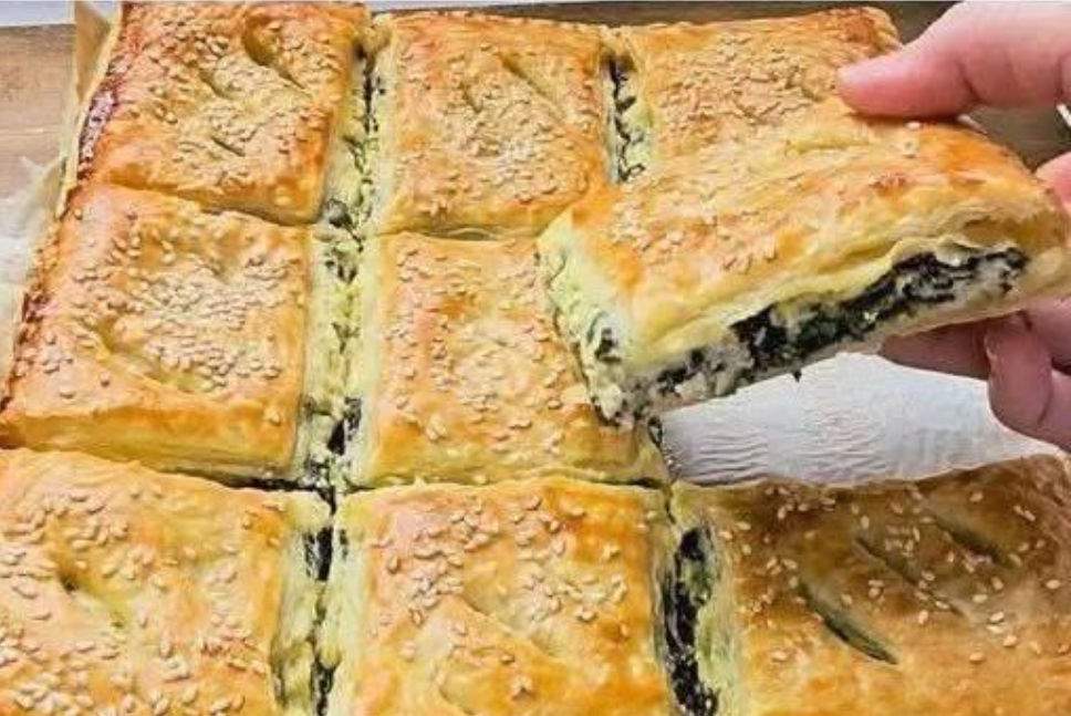 Spinach and Cheese Puff Pastry Squares
