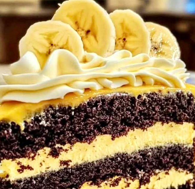 Double Chocolate Banana Layer Cake