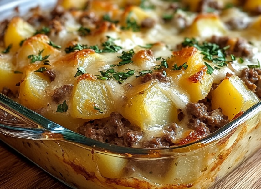 Easy Hamburger Potato Casserole Recipe