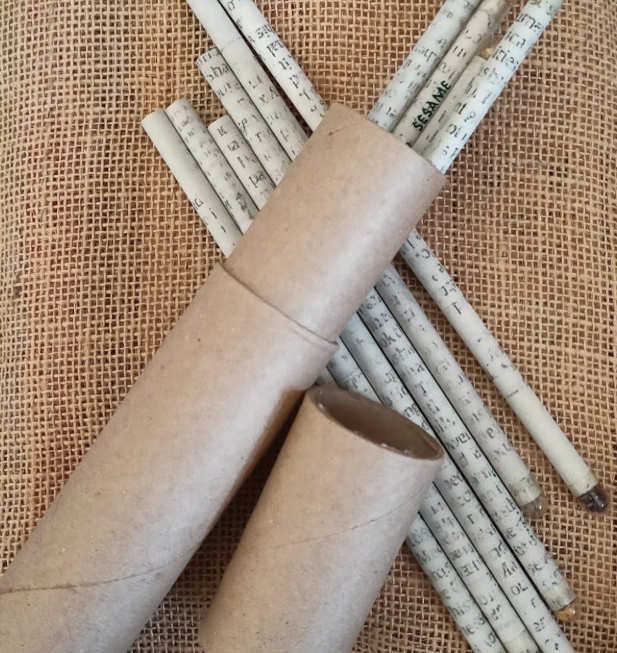 Plantable pencil made from recycled newspapers