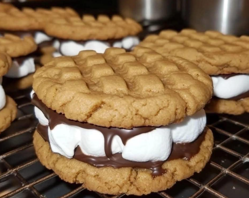 Peanut Butter S'mores Sandwich Cookies