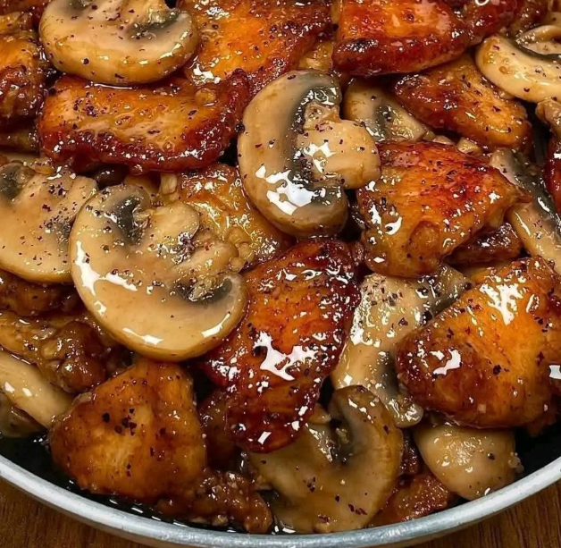 Black Pepper Chicken with Mushrooms Recipe