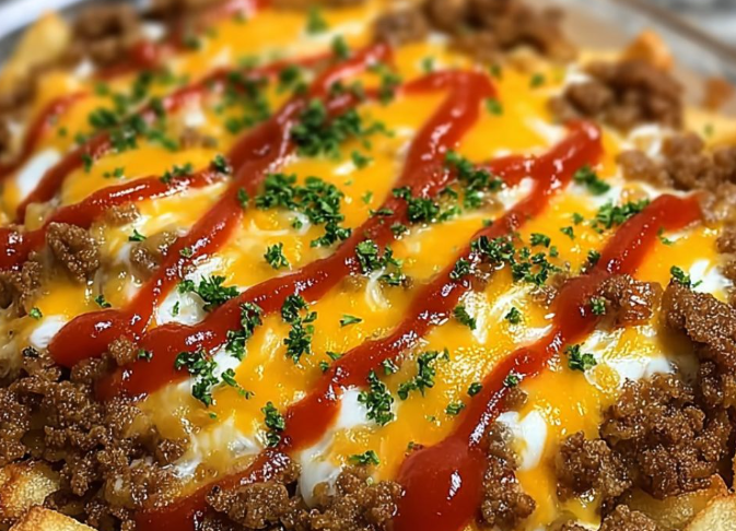 Cheeseburger French Fry Casserole