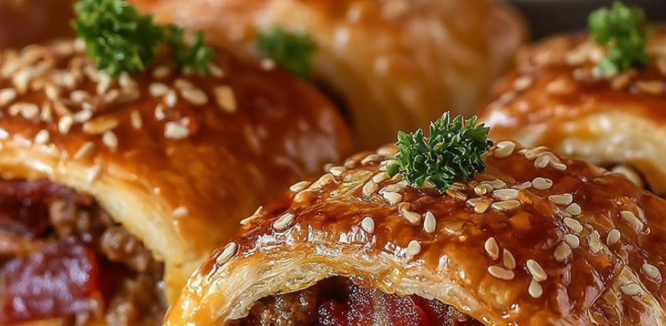 Garlic Butter Bacon Cheeseburger Rollups