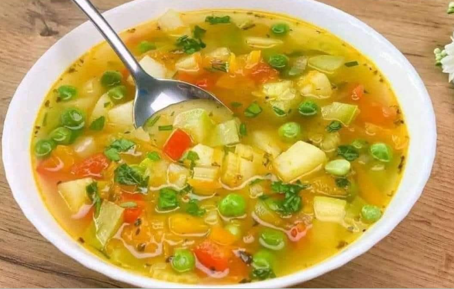 This vegetable soup is like medicine for my stomach