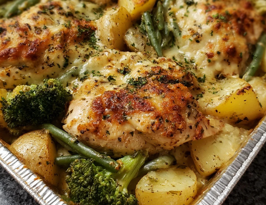 Cheesy Garlic Chicken Bake – Easy Family Dinner
