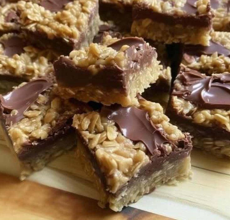 No Bake Chocolate Oat Bars
