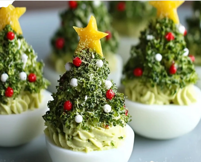 Deviled Egg Christmas Trees