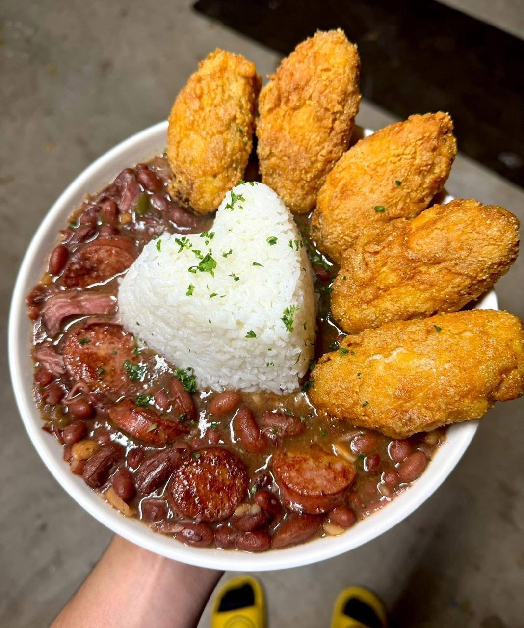 Red beans and rice with crispy fried chicken wings for the win – Tasty ...