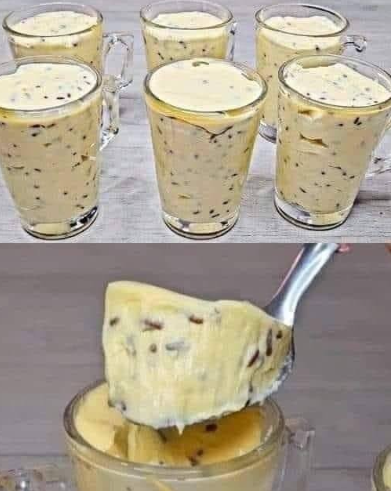 Simple creamy dessert: you just have to mix it